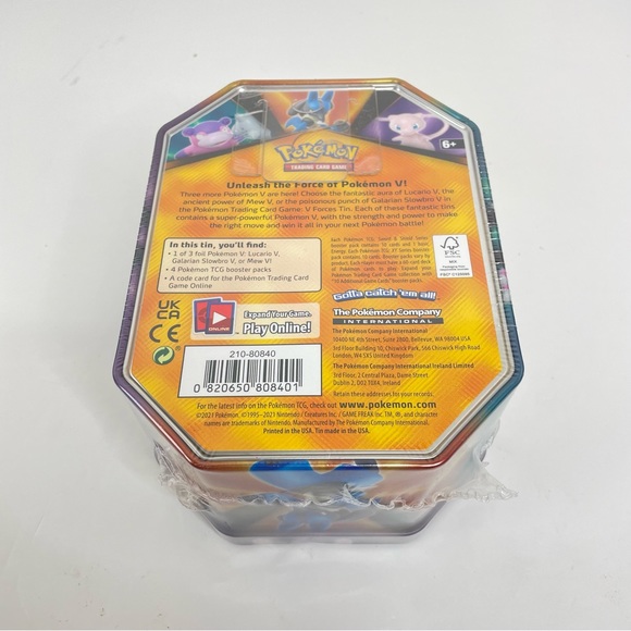 Pokemon TCG Mew V Forces Tin Brand New Factory Sealed - Picture 5 of 5